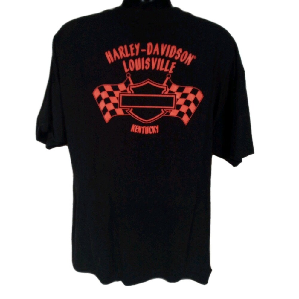 Men's Harley Davidson Black T Shirt Size 2XL Louisville Kentucky